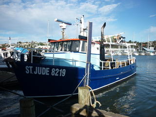 HBS Vessel Saint Jude coming of the slip after the new paint job